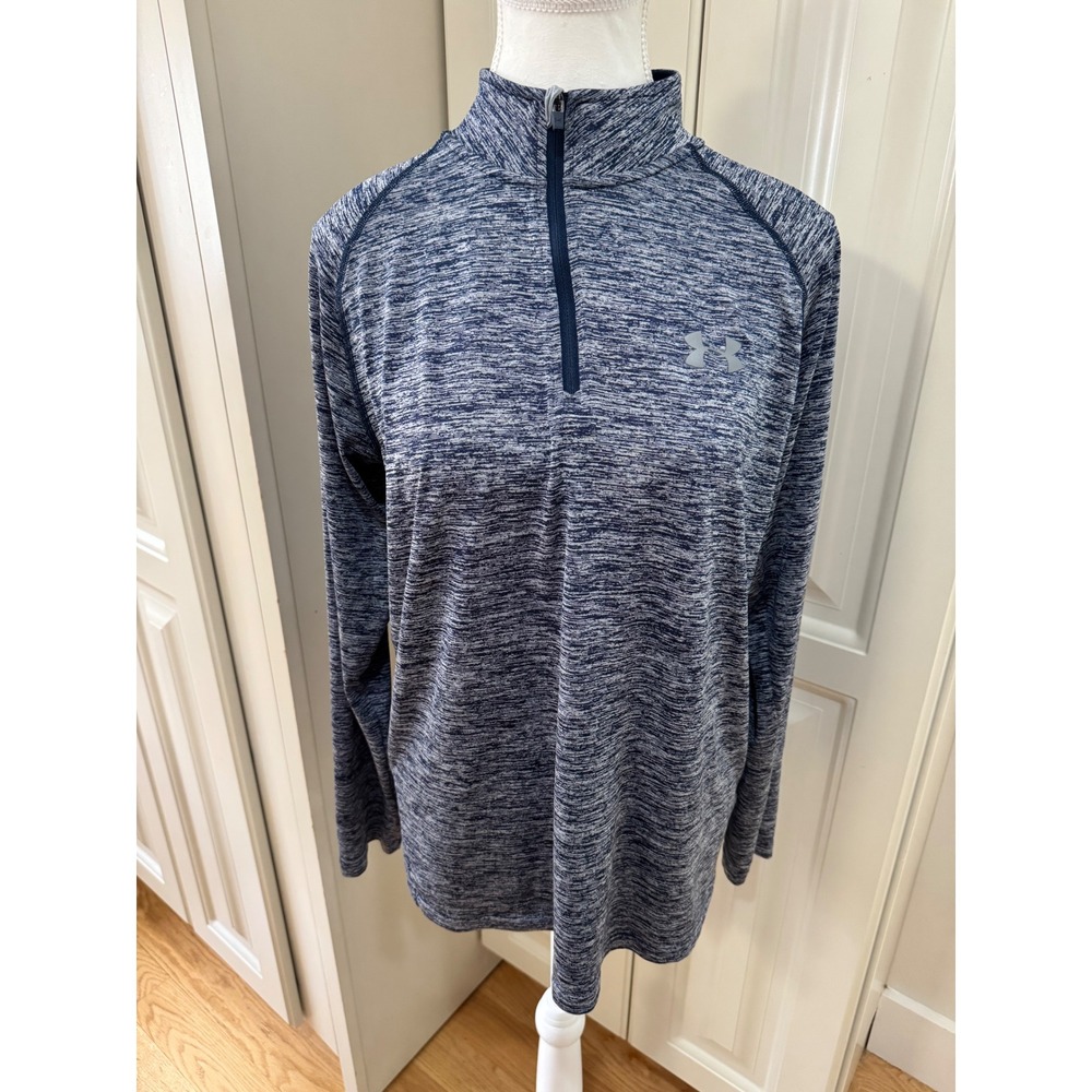 Under Armour HeatGear Loose Fit Long Sleeve Quarter Zip Pullover Top Women's SM